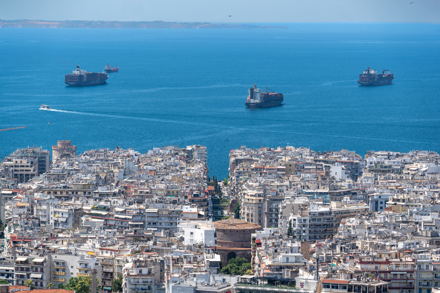Die Rotunde des Galerius in Thessaloniki, vom Trigoniou-Turm aus gesehen